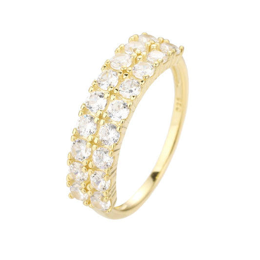 טבעת זירקון כפולה