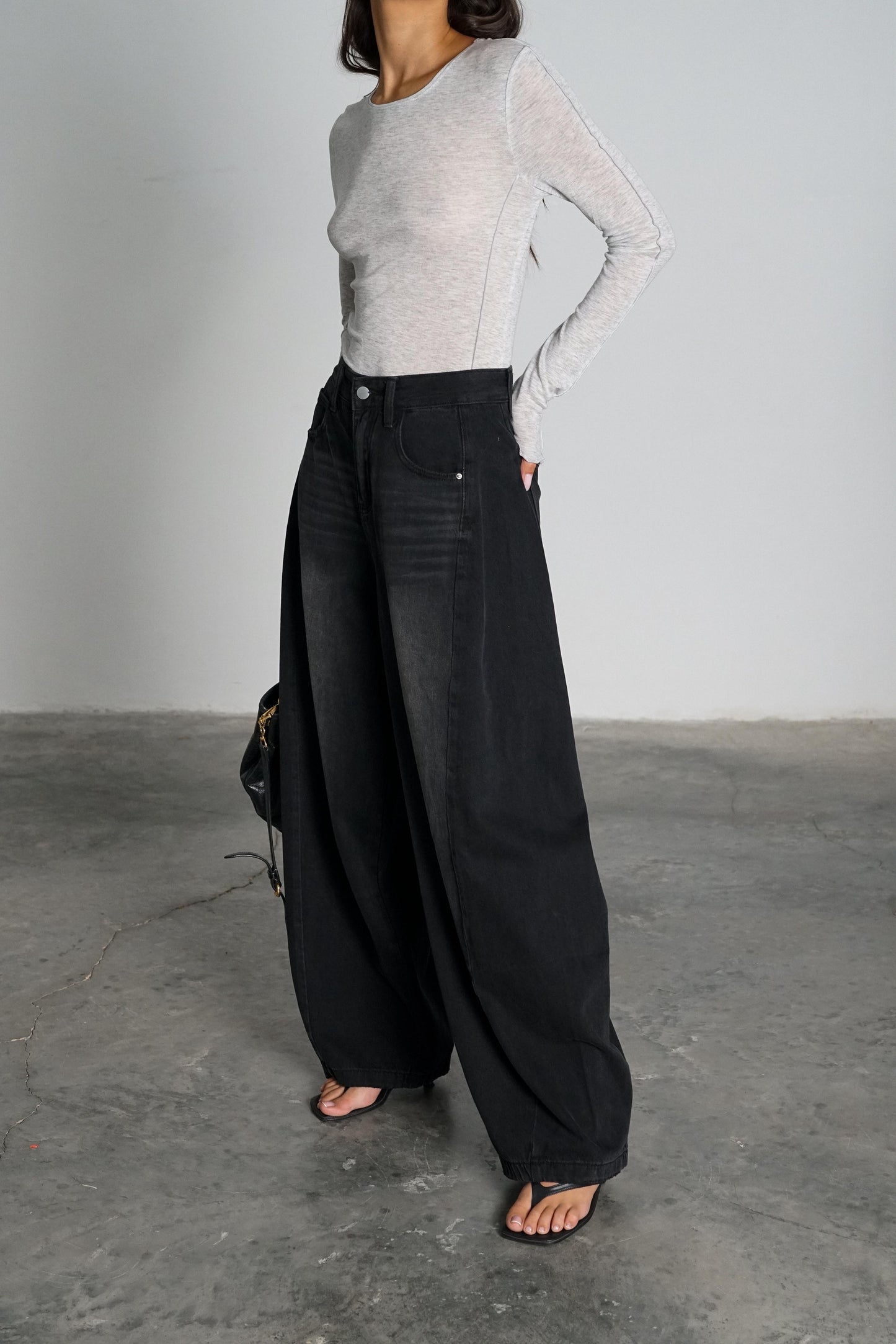 ג'ינס ריקול - שחור