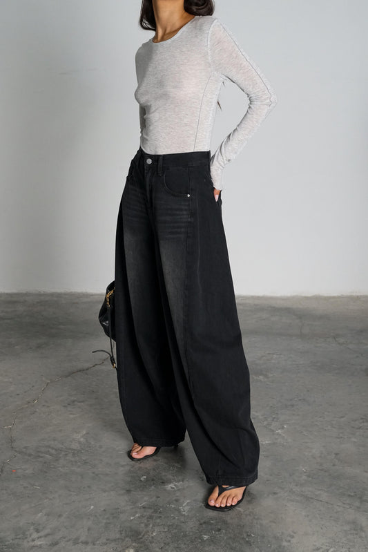 ג'ינס ריקול - שחור