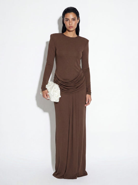 שמלת מונה חומה